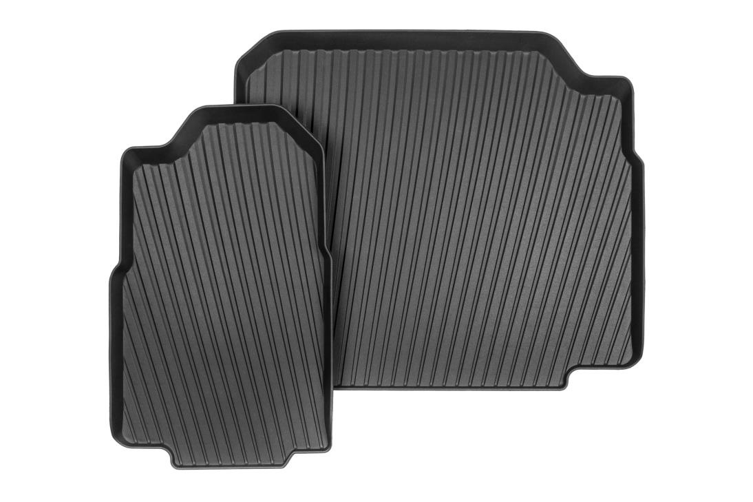 Tapis de sol caoutchouc – 2 pièces pour la 3e rangée de sièges
