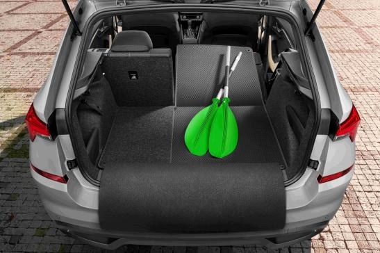 Tapis de coffre en caoutchouc/textile rabattable