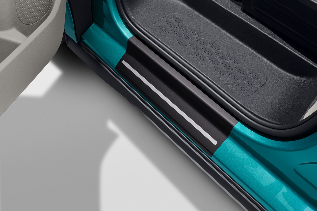 Film de protection pour seuil de porte Noir/Argent, avant et arrière