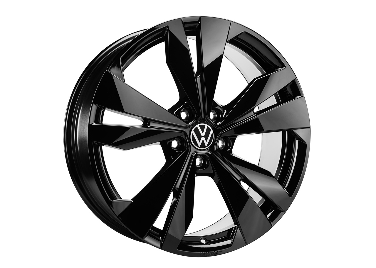 Jante en alliage léger 7,5J X 19 ET50, Loen, noir finition brillante