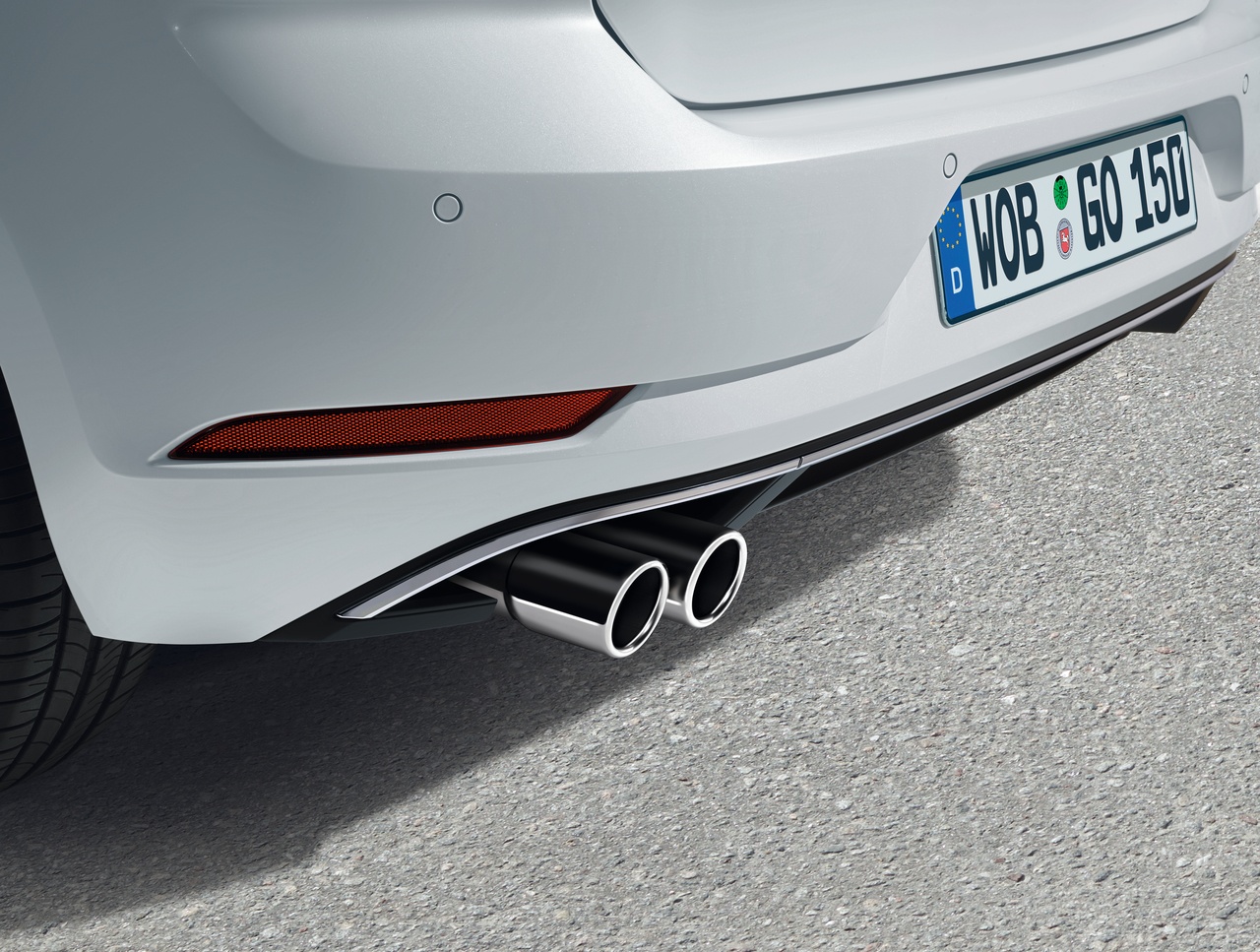 Double embout d’échappement chromé pour Tiguan