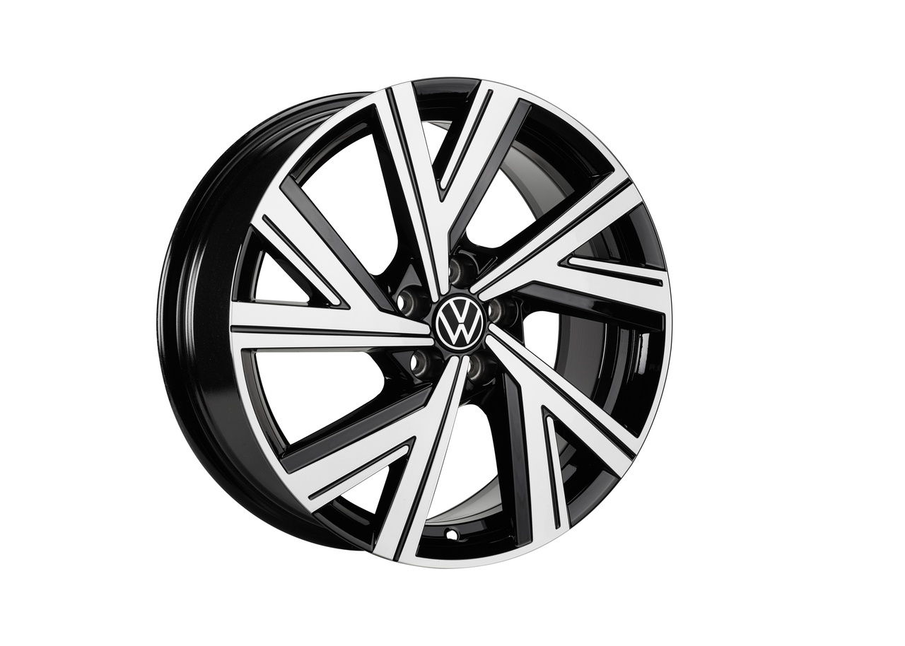 Jante en alliage léger 7J x17 ET51, Bergamo, noir finition brillante