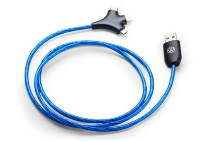 Câble de charge USB de type A vers Apple Lightning / USB de type C / micro